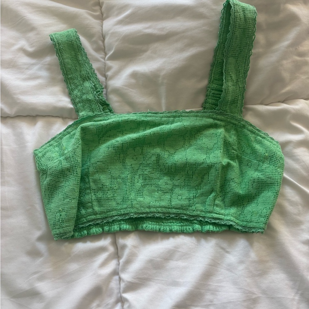 American Eagle green crop top